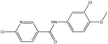 6-chloro-N-(3-chloro-4-methoxyphenyl)pyridine-3-carboxamide Structure