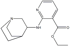 ethyl 2-{1-azabicyclo[2.2.2]octan-3-ylamino}pyridine-3-carboxylate Struktur