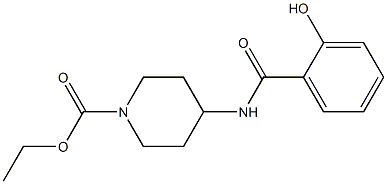 ethyl 4-[(2-hydroxybenzene)amido]piperidine-1-carboxylate Structure