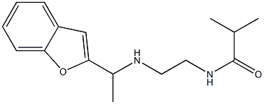 N-(2-{[1-(1-benzofuran-2-yl)ethyl]amino}ethyl)-2-methylpropanamide Struktur