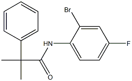 N-(2-bromo-4-fluorophenyl)-2-methyl-2-phenylpropanamide Struktur