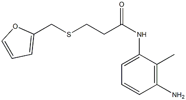 N-(3-amino-2-methylphenyl)-3-[(furan-2-ylmethyl)sulfanyl]propanamide Struktur