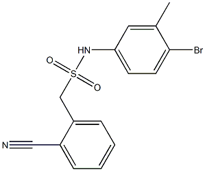 N-(4-bromo-3-methylphenyl)-1-(2-cyanophenyl)methanesulfonamide Structure