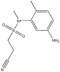 N-(5-amino-2-methylphenyl)-2-cyano-N-methylethane-1-sulfonamido Struktur