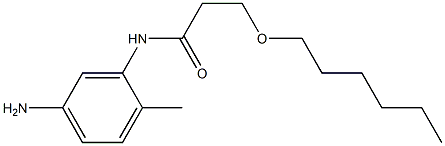 N-(5-amino-2-methylphenyl)-3-(hexyloxy)propanamide Struktur