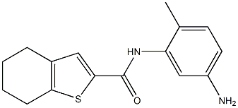 N-(5-amino-2-methylphenyl)-4,5,6,7-tetrahydro-1-benzothiophene-2-carboxamide Struktur