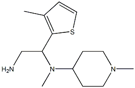N-[2-amino-1-(3-methylthien-2-yl)ethyl]-N-methyl-N-(1-methylpiperidin-4-yl)amine Struktur