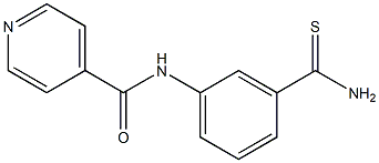 N-[3-(aminocarbonothioyl)phenyl]isonicotinamide Struktur