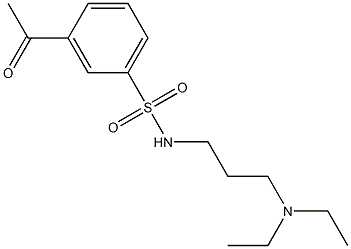 N-[3-(diethylamino)propyl]-3-acetylbenzene-1-sulfonamide Structure