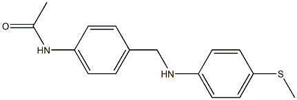 N-[4-({[4-(methylsulfanyl)phenyl]amino}methyl)phenyl]acetamide Structure