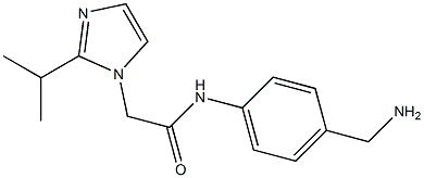N-[4-(aminomethyl)phenyl]-2-[2-(propan-2-yl)-1H-imidazol-1-yl]acetamide Struktur