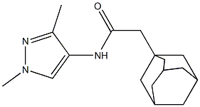 2-(1-adamantyl)-N-(1,3-dimethyl-1H-pyrazol-4-yl)acetamide Struktur