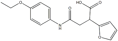 4-(4-ethoxyanilino)-4-oxo-2-tetrahydro-2-furanylbutanoic acid Struktur