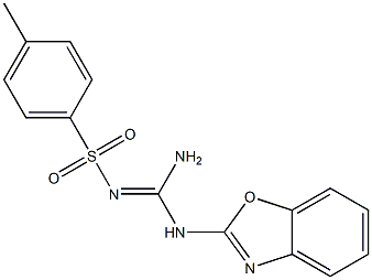 N-[amino(1,3-benzoxazol-2-ylamino)methylene]-4-methylbenzenesulfonamide Struktur