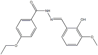 4-ethoxy-N'-[(E)-(2-hydroxy-3-methoxyphenyl)methylidene]benzohydrazide Structure