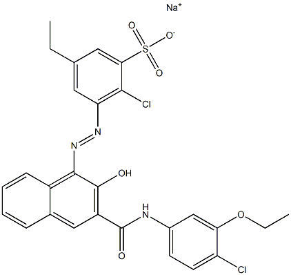 2-Chloro-5-ethyl-3-[[3-[[(4-chloro-3-ethoxyphenyl)amino]carbonyl]-2-hydroxy-1-naphtyl]azo]benzenesulfonic acid sodium salt