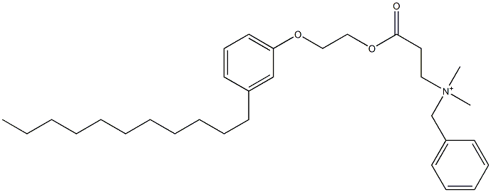 N,N-Dimethyl-N-benzyl-N-[2-[[2-(3-undecylphenyloxy)ethyl]oxycarbonyl]ethyl]aminium Structure