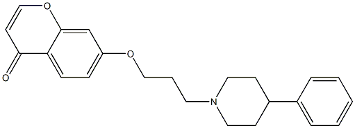 7-[3-(4-Phenyl-1-piperidinyl)propyloxy]-4H-1-benzopyran-4-one Struktur