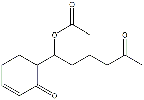 6-(1-Acetoxy-5-oxohexyl)-2-cyclohexen-1-one Struktur
