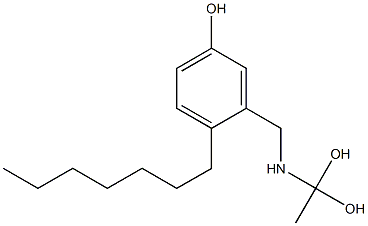 3-[(1,1-Dihydroxyethyl)aminomethyl]-4-heptylphenol Structure
