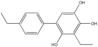 3-Ethyl-5-(4-ethylphenyl)benzene-1,2,4-triol Struktur