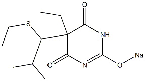 5-Ethyl-5-[1-(ethylthio)-2-methylpropyl]-2-sodiooxy-4,6(1H,5H)-pyrimidinedione Struktur