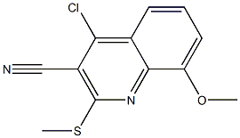4-Chloro-8-methoxy-2-(methylthio)quinoline-3-carbonitrile Structure