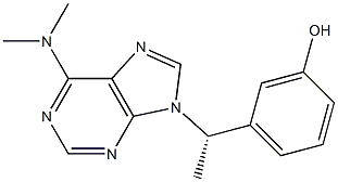 9-[(S)-1-(3-Hydroxyphenyl)ethyl]-N,N-dimethyl-9H-purin-6-amine Structure