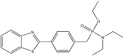 Diethylamino-[4-(benzothiazol-2-yl)phenylmethyl]phosphinic acid O-ethyl ester Structure