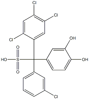 (3-Chlorophenyl)(2,4,5-trichlorophenyl)(3,4-dihydroxyphenyl)methanesulfonic acid