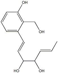 2-(3,4-Dihydroxy-1,5-heptadienyl)-6-hydroxybenzyl alcohol Structure