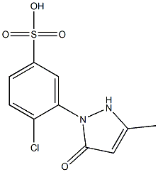 1-(2-chloro-5-sulfophenyl)-3-methyl-5-pyrazolone Struktur