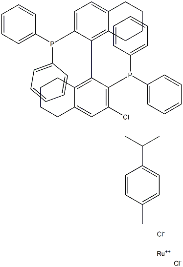 (R)-RUCL[P-CYMENE)(H8-BINAP)]CL, , 结构式