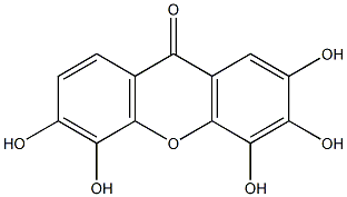 2,3,4,5,6-pentahydroxyxanthone Structure