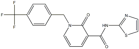 2-oxo-N-(1,3-thiazol-2-yl)-1-[4-(trifluoromethyl)benzyl]-1,2-dihydro-3-pyridinecarboxamide Structure