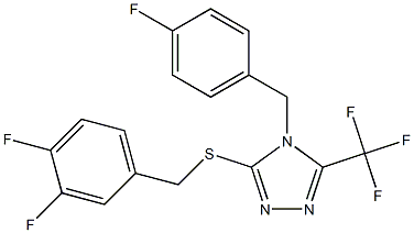 3-[(3,4-difluorobenzyl)sulfanyl]-4-(4-fluorobenzyl)-5-(trifluoromethyl)-4H-1,2,4-triazole Struktur