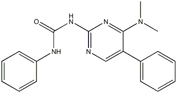 N-[4-(dimethylamino)-5-phenyl-2-pyrimidinyl]-N'-phenylurea Struktur