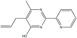 5-allyl-6-methyl-2-(2-pyridyl)pyrimidin-4-ol Struktur