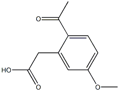 2-(2-acetyl-5-methoxyphenyl)acetic acid Struktur
