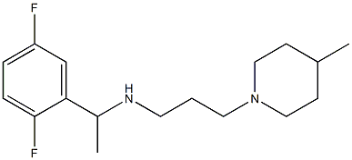 [1-(2,5-difluorophenyl)ethyl][3-(4-methylpiperidin-1-yl)propyl]amine Structure
