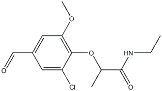 2-(2-chloro-4-formyl-6-methoxyphenoxy)-N-ethylpropanamide