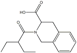 2-(2-ethylbutanoyl)-1,2,3,4-tetrahydroisoquinoline-3-carboxylic acid Structure