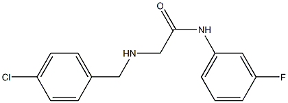 2-{[(4-chlorophenyl)methyl]amino}-N-(3-fluorophenyl)acetamide Struktur