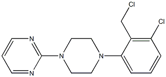 2-{4-[3-chloro-2-(chloromethyl)phenyl]piperazin-1-yl}pyrimidine Struktur