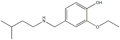 2-ethoxy-4-{[(3-methylbutyl)amino]methyl}phenol Struktur