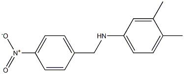 3,4-dimethyl-N-[(4-nitrophenyl)methyl]aniline Struktur