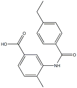 3-[(4-ethylbenzene)amido]-4-methylbenzoic acid Structure
