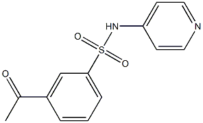 3-acetyl-N-(pyridin-4-yl)benzene-1-sulfonamide Struktur