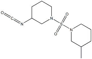 3-isocyanato-1-[(3-methylpiperidine-1-)sulfonyl]piperidine Struktur