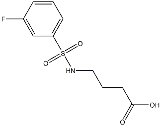 4-{[(3-fluorophenyl)sulfonyl]amino}butanoic acid Structure